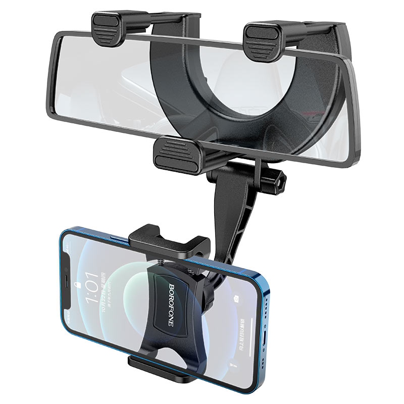 Borofone BH49 Car Windrider Rearview Mirror Mobile Mount, Black