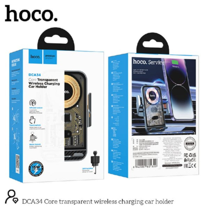 Hoco transparent Wireless Charging Car holder