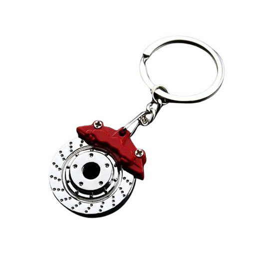 Red Brake Disc Keychain