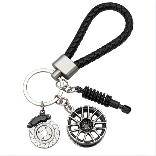 Black Automotive Keychain Set