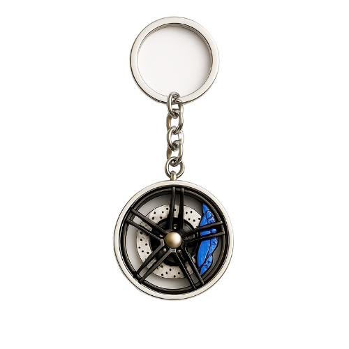 Brake Disc Keychain – Blue Caliper